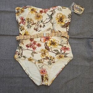 ONSHORE Altona Golden Floral Belted One Piece Swimsuit Size US 16